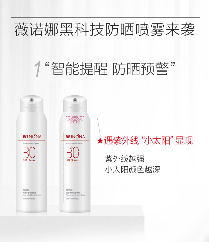 薇诺娜（WINONA）清透防晒乳 敏感肌面部全身春夏防晒乳防晒霜隔离清爽轻薄不粘腻 【明星防晒】清透防晒乳50g