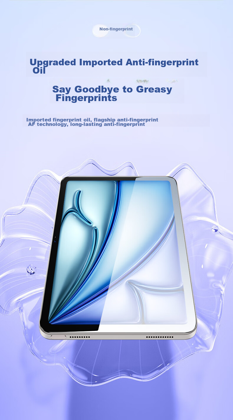Защитное стекло PISEN для iPad Air 7/6 11 дюймов (M3 2025), полноэкранное, противоударное, антибликовое, закаленное стекло