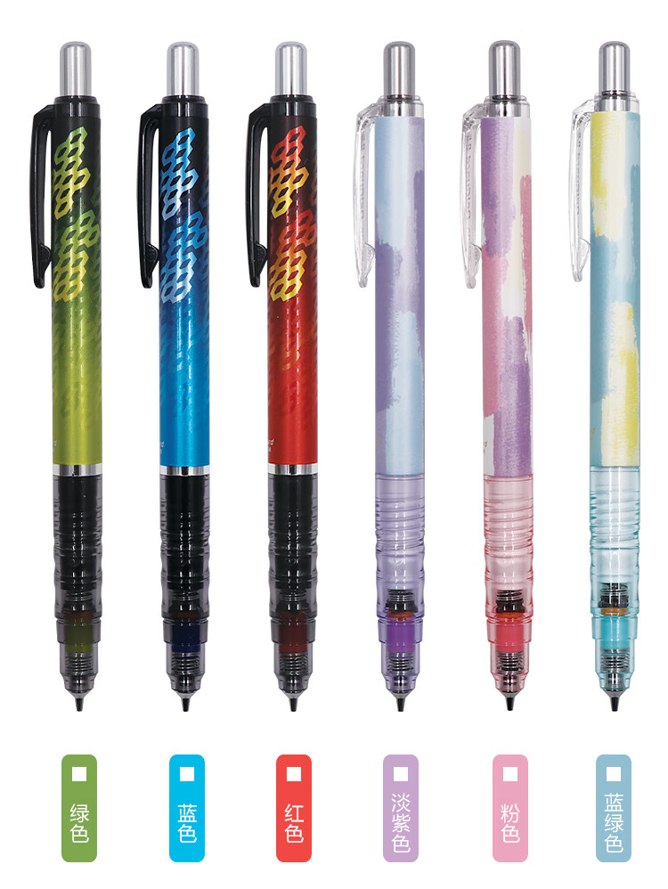 日本斑马牌（ZEBRA）防断芯自动铅笔 0.5mm绘图活动铅笔学生用 斑马限定炫染款 MA85-GR 粉色杆