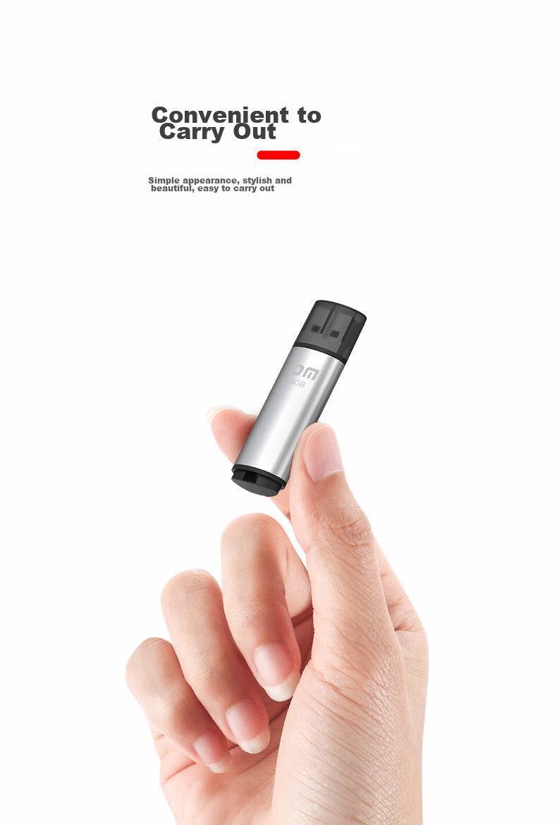 USB-флеш-накопитель DM Daimai 8GB USB 2.0, PD204 Серебристый, маленький USB-накопитель для тендеров, компьютеров, автомобилей.