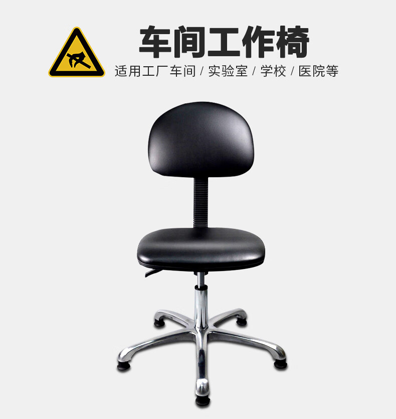 盛浪防静电椅子 带靠背学校医院实验室椅子工厂车间流水线工作凳子无尘室可升降旋转椅子