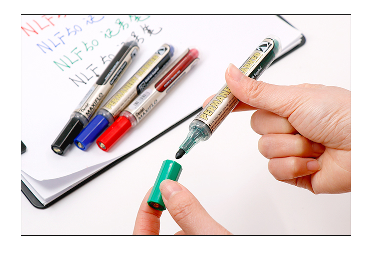 Маркер Pentel NLF50, на масляной основе, черный, 6 шт.