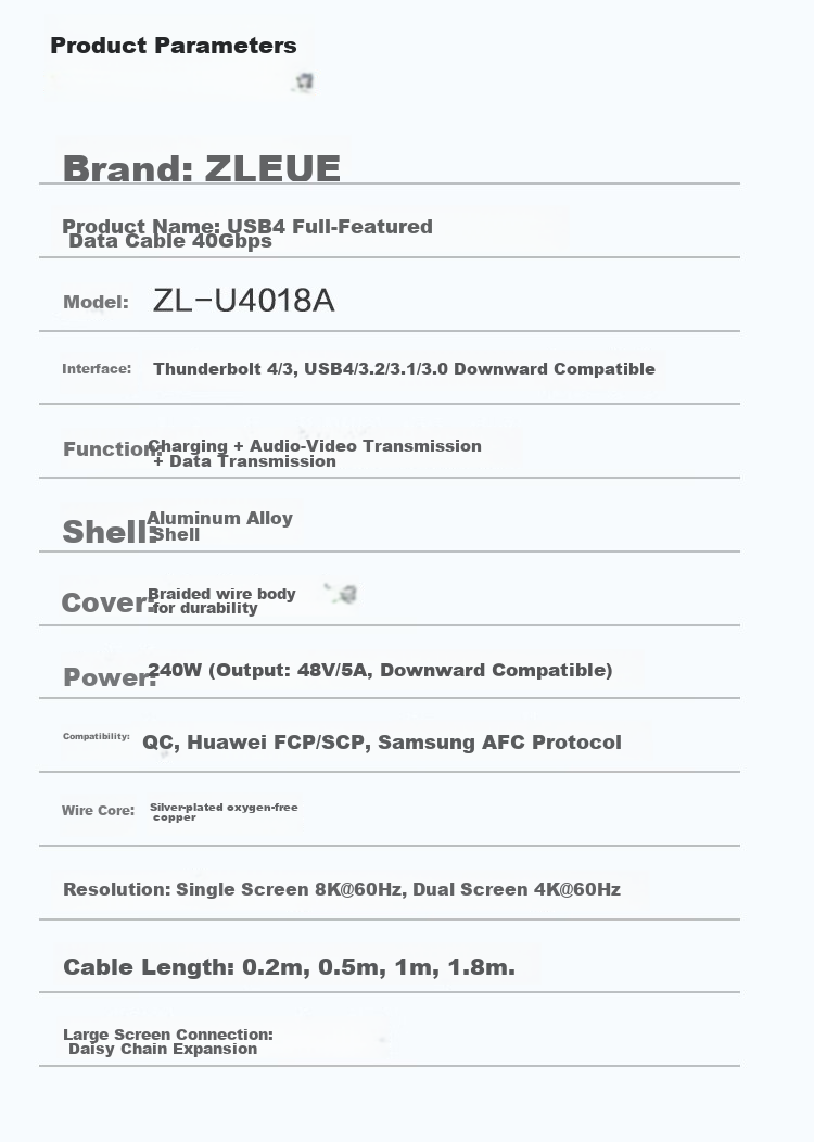 Кабель USB4 ZLEUE