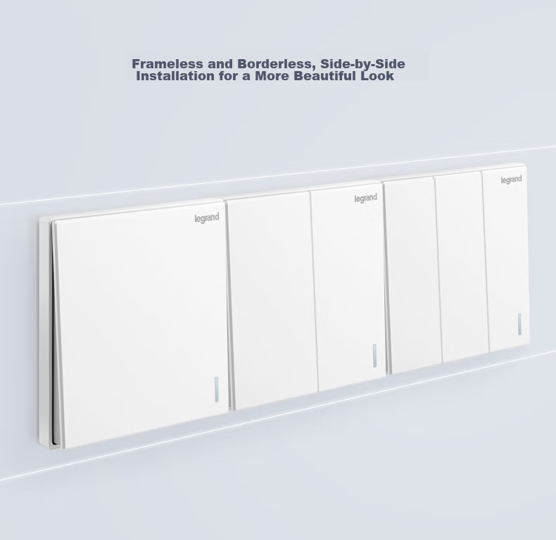 Розетка-выключатель LEGRAND Shidian Magnolia White, 86-типа, скрытого типа, двойной выключатель, одинарное управление