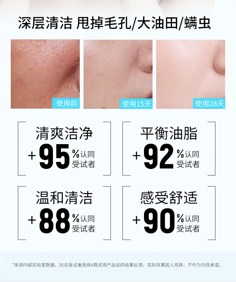 BAINHR男士专用控油洗面奶男左颜除螨清痘收缩毛孔补水保湿洁面乳150g