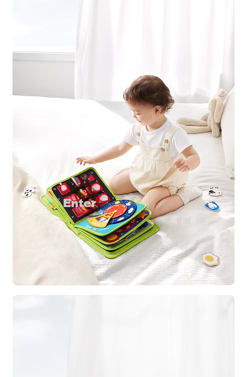 Развивающая книжка-игрушка Babycare, Монтессори, для раннего развития, антивандальная, на подарок, 25.5 см