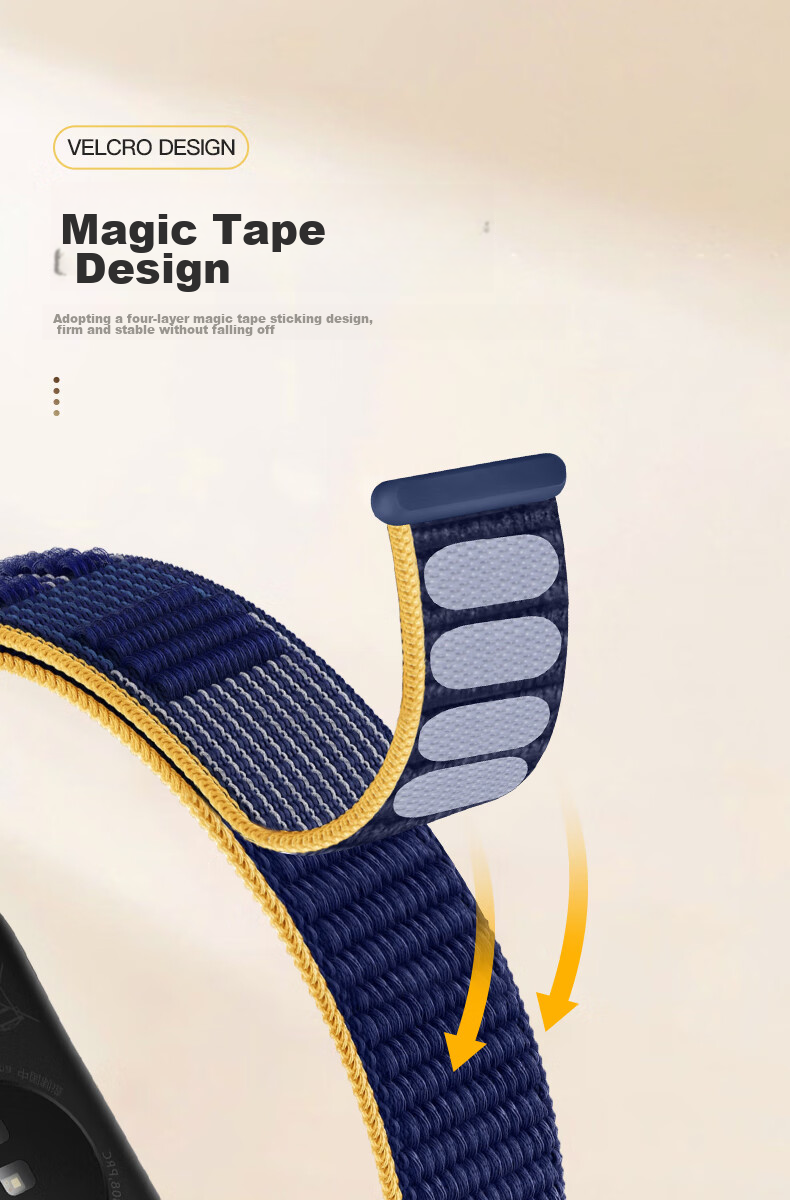 Ремешок BHO для Huawei Band 10/9/8, нейлоновый, синий
