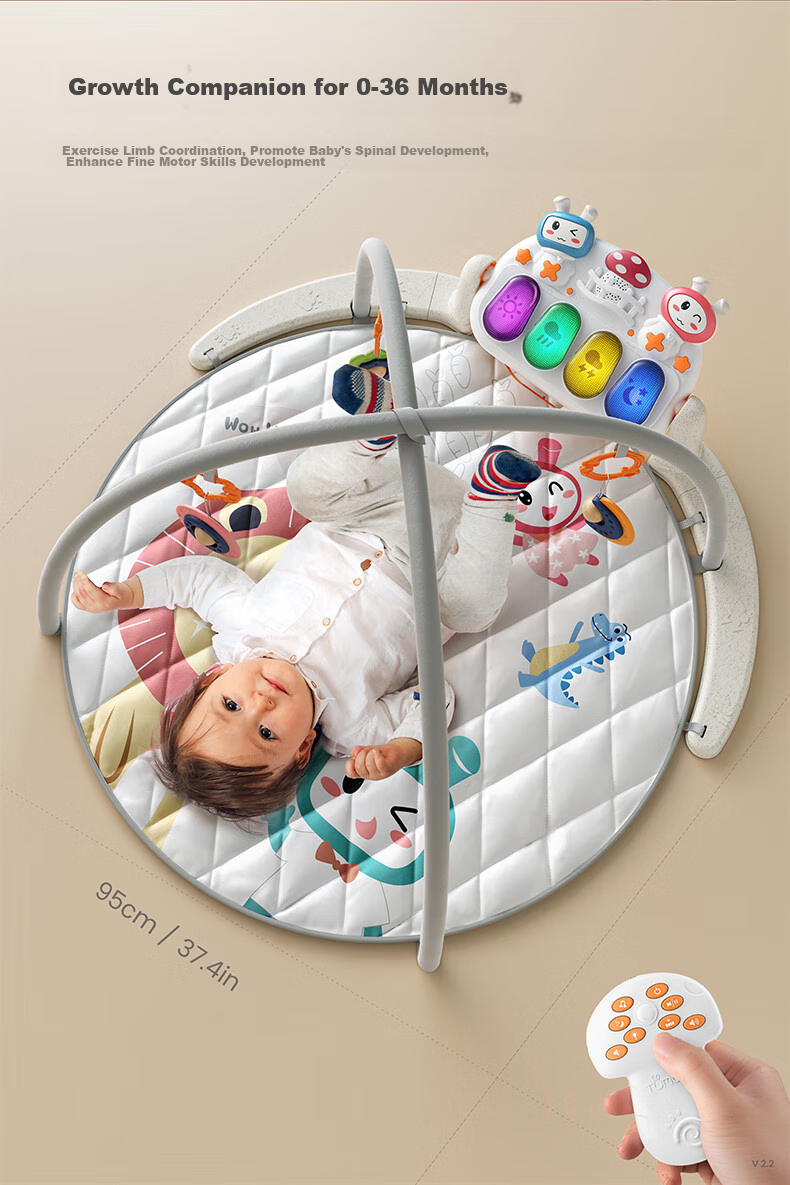 Детский мобиль Tumama Kids для кроватки, развивающая игрушка для новорожденных от 0 до 1 года, музыкальный мобиль с проектором и пультом ДУ
