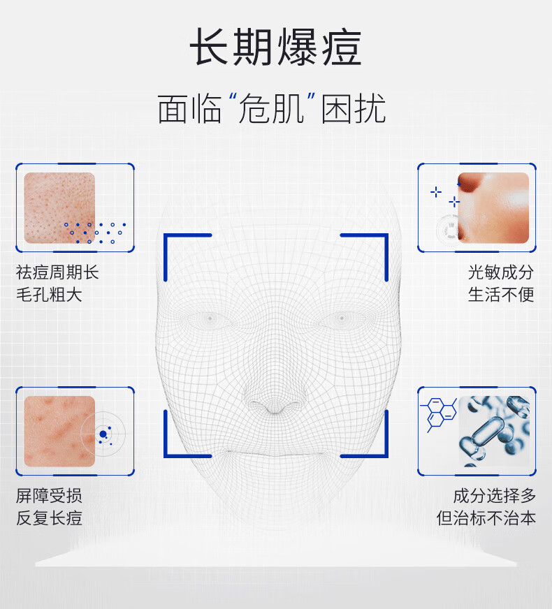 博乐达水杨酸面膜抗痘收缩毛孔闭口清痘粉刺黑头清洁涂抹面膜100g