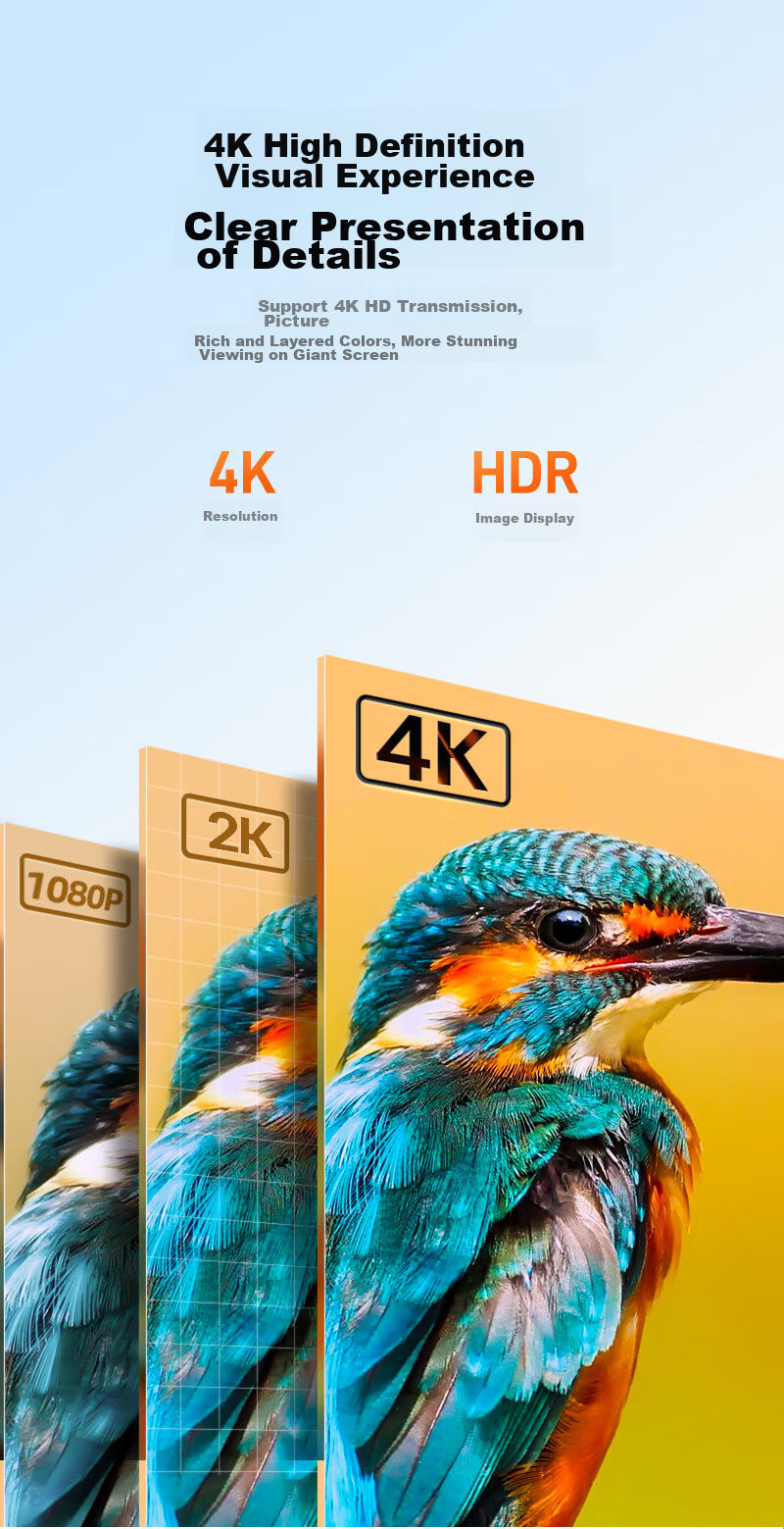 Кабель-адаптер SAMZHE DP to HDMI, версия 1.2, 4K HD, 1 метр, LDH10