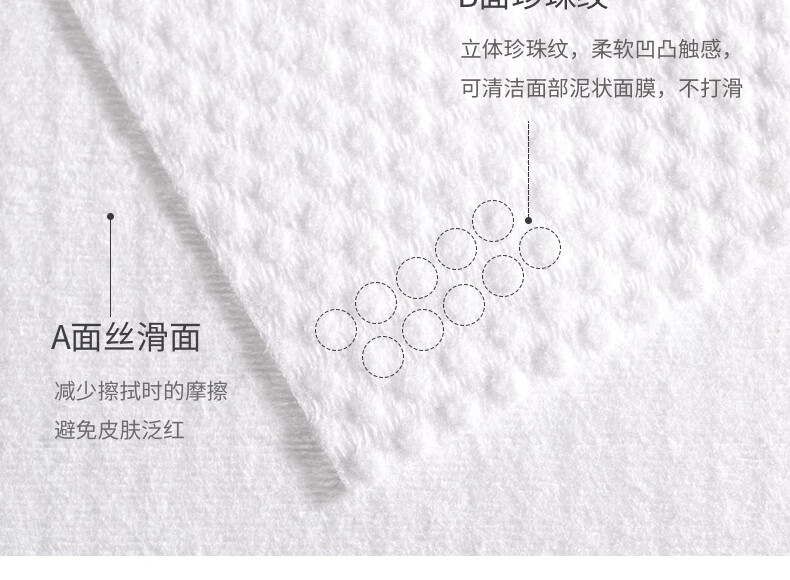 贝览得（beautyblend）一次性洗脸巾擦脸巾洁面巾纯棉家用美容院 加厚珍珠纹60片*3盒