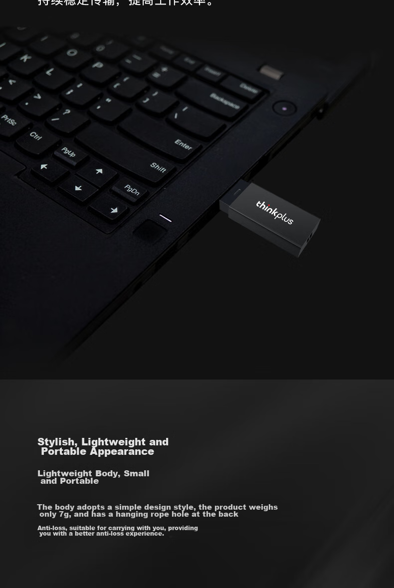 USB-накопитель Thinkplus Lenovo 32GB USB 2.0, миниатюрный, бизнес-серия, черный