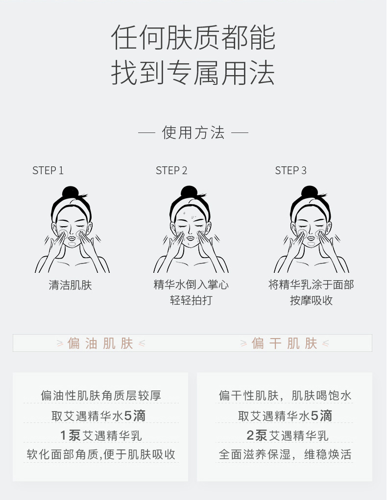 AUOU艾遇水乳洗面奶套盒装健康补水保湿控油皮痘肌敏感肌干皮适用 水+乳+洗面奶
