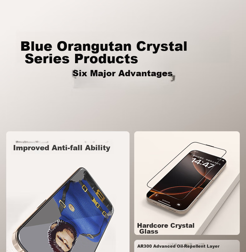 Защитное стекло Lanxingxiansheng для Apple iPhone 15 Pro Max, ультрапрозрачное, противоударное, антибликовое, полное покрытие
