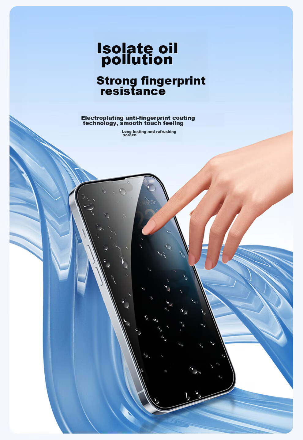 Защитная пленка для экрана JD Jingxuan, 2 шт., для Apple iPhone 15 Pro Max, из закаленного стекла Schott, с защитой конфиденциальности