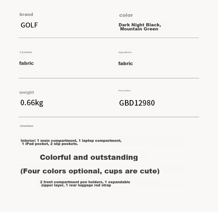 Мужская сумка для ноутбука GOLF