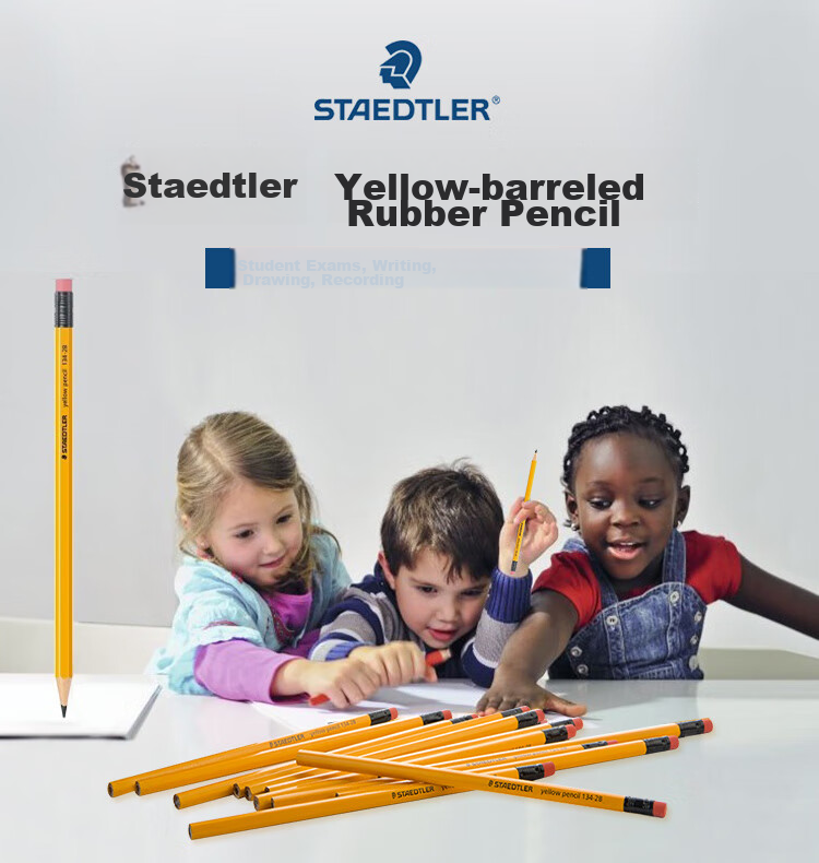 Карандаши STAEDTLER HB, классический шестигранный деревянный корпус, для экзаменов в начальной школе и рисования, для первоклассников и второклассников, арт. sketching и рисование, подарок, 12 шт. в коробке, 134-HB