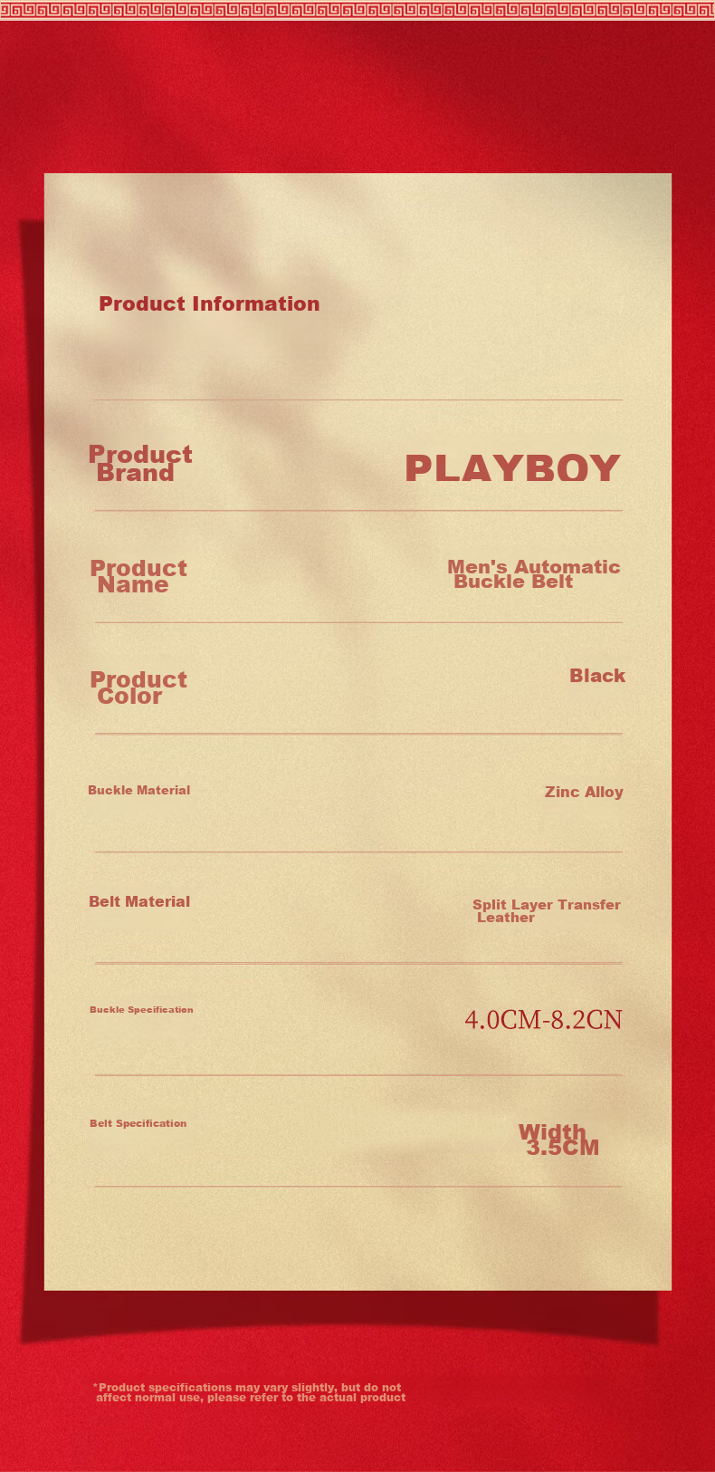 Мужской ремень PLAYBOY, кожаный, с автоматической пряжкой, стильный, для делового и повседневного стиля, длина 115-120 см