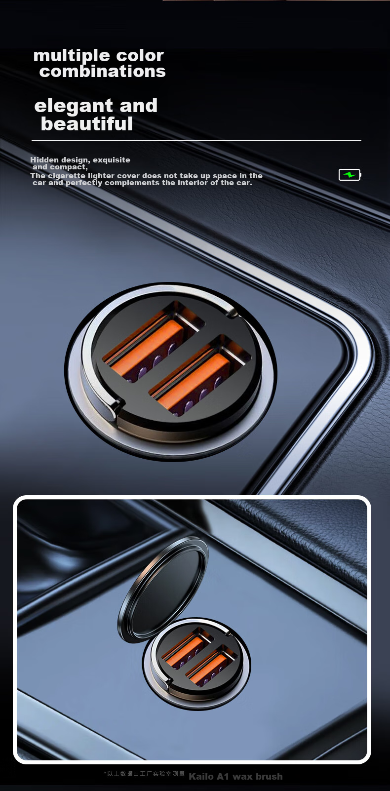 Автомобильное зарядное устройство Newsmy Dual Port Super Fast Charging Flash Charger, многофункциональная мини-зарядка для автомобильного прикуривателя, 100 Вт