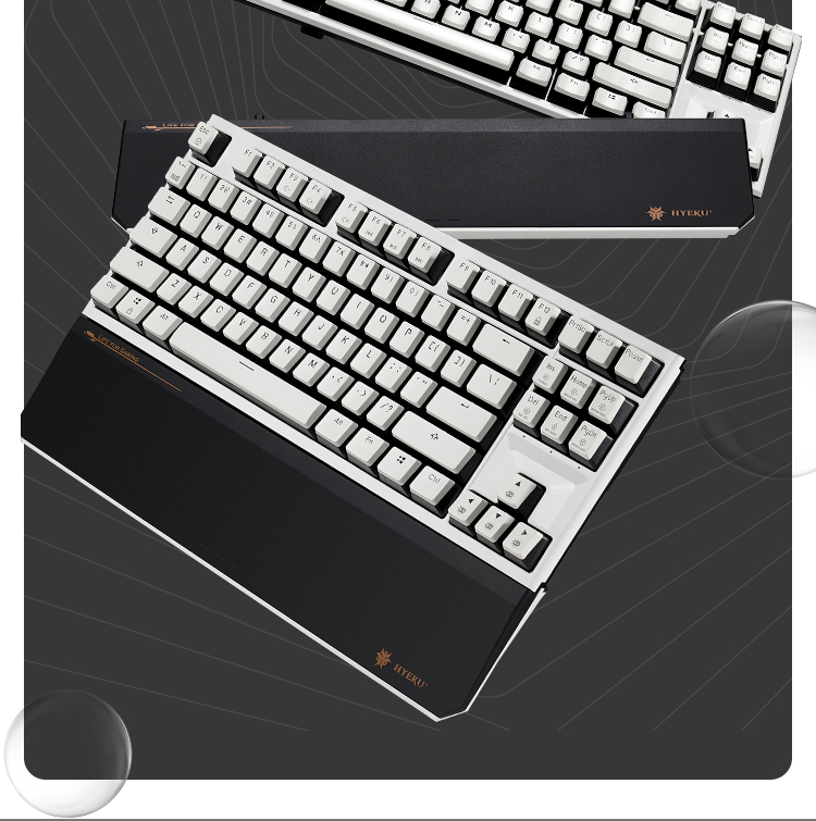 Игровая механическая клавиатура Hyeku X3Pro с беспроводным подключением Bluetooth, 87 клавиш, сменные кейкапы PBT, подставка для рук, черный
