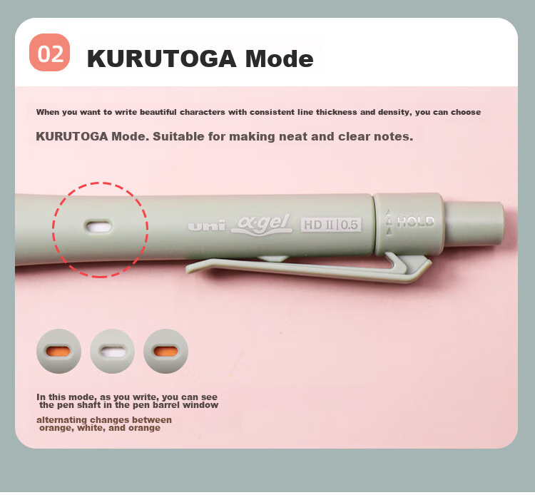 Механический карандаш Uni Mitsubishi (Uni) KURUTOGA, 0.5 мм, с мягкой резиновой нескользящей рукояткой, для письма и экзаменов, модель M5-1009GG, цвет "Протеиновый зеленый"