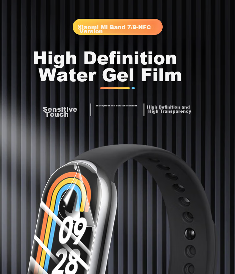 Защитная пленка ESCAPE для Xiaomi Mi Band 10/9/8/7 NFC, гидрогелевая, самовосстанавливающаяся, HD Clear, защита от царапин, 3 шт.