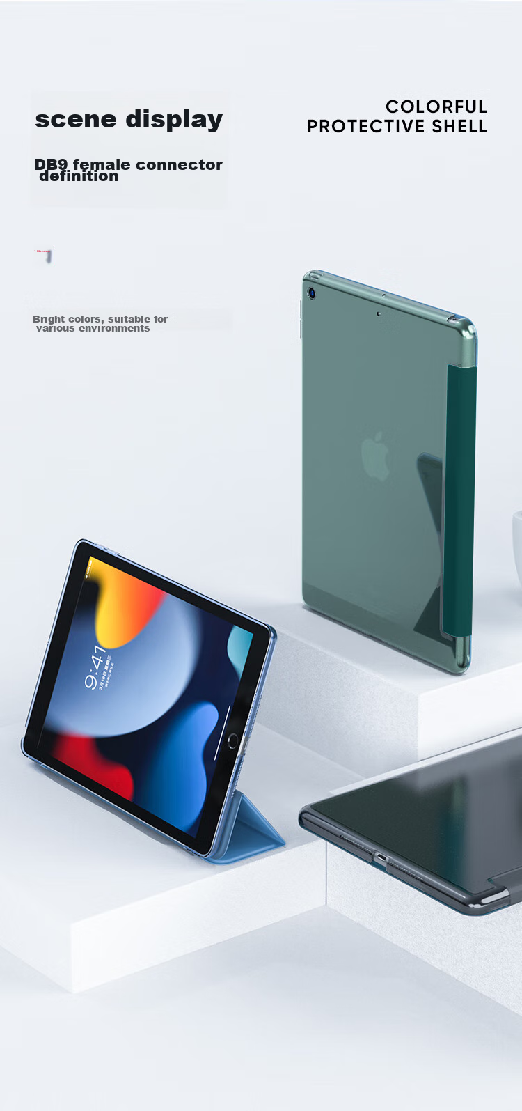 Защитный чехол CangHua для iPad 9/8/7 10.2 дюйма, совместимый с моделями 2021/2020/2019, с подставкой, противоударный, цвет Лавандовый