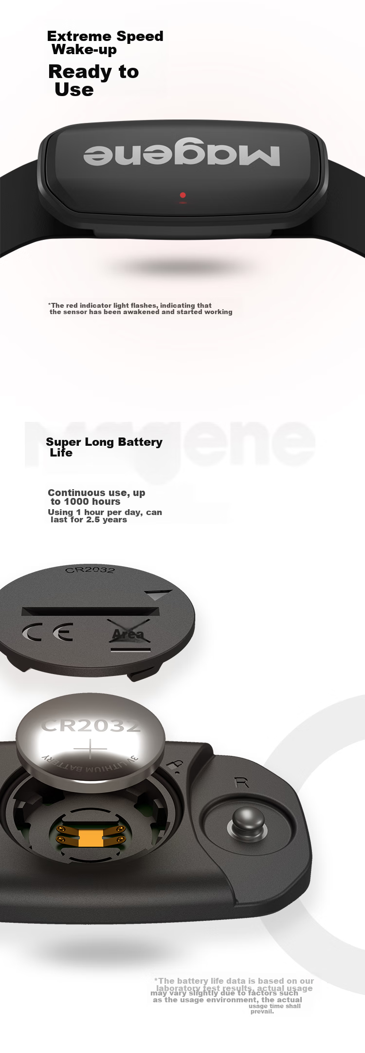 Пульсометр Magene H303, нагрудный датчик сердечного ритма, ANT+/Bluetooth, для фитнеса и велоспорта