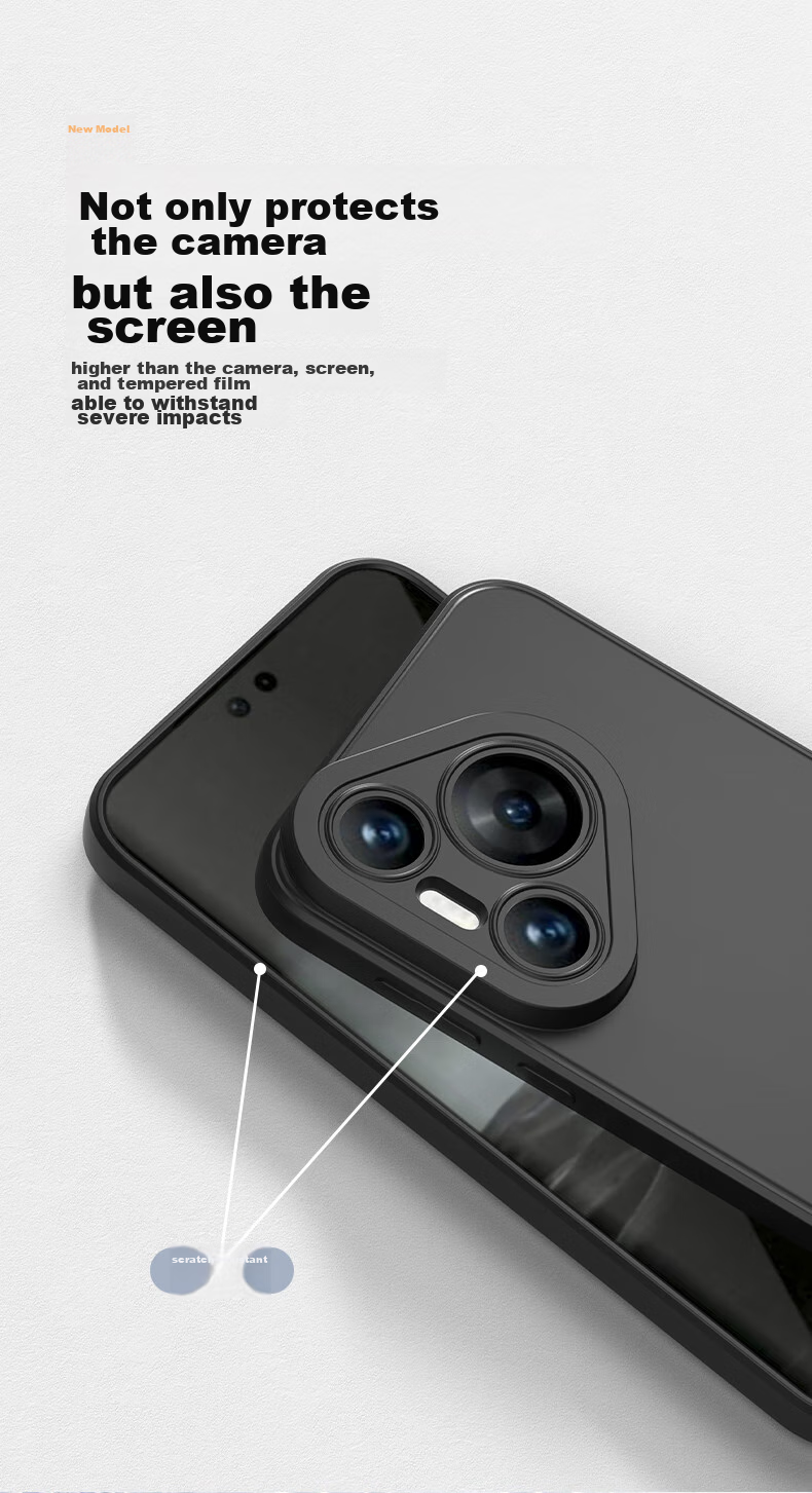 Чехол для Huawei Pura70 Pro/70 Pro+ HOLDZU Angel Eyes, ультратонкий, матовый, силиконовый, защита от падений и царапин, черный