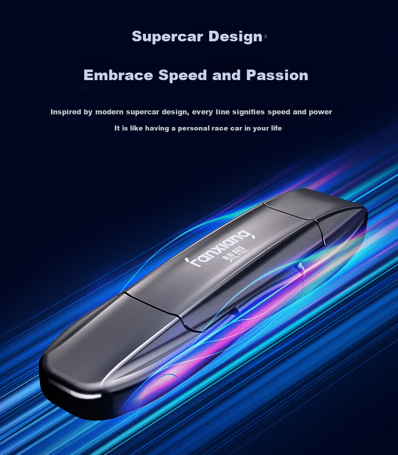SSD-накопитель FANXIANG FF952 1TB USB 3.2 Type-C, 1050 МБ/с, внешний твердотельный накопитель, совместим с телефонами и компьютерами