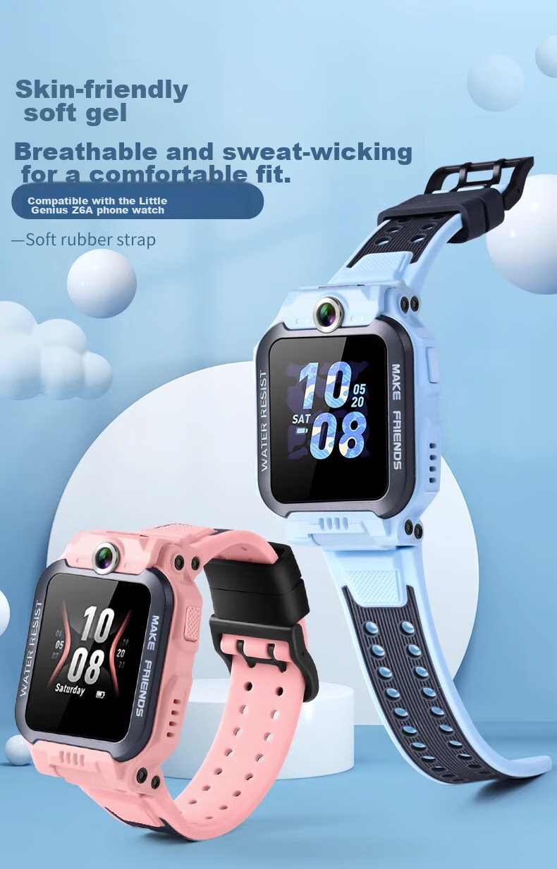 Ремешок для смарт-часов Shishan, совместимый с Xiaotiancai Watch Z6Pro/z6s/z6a, универсальный сменный ремешок для детских умных часов Q1a/D2/z9/z8/z7/z5Pro/z2/z3, силикон, небесно-голубой