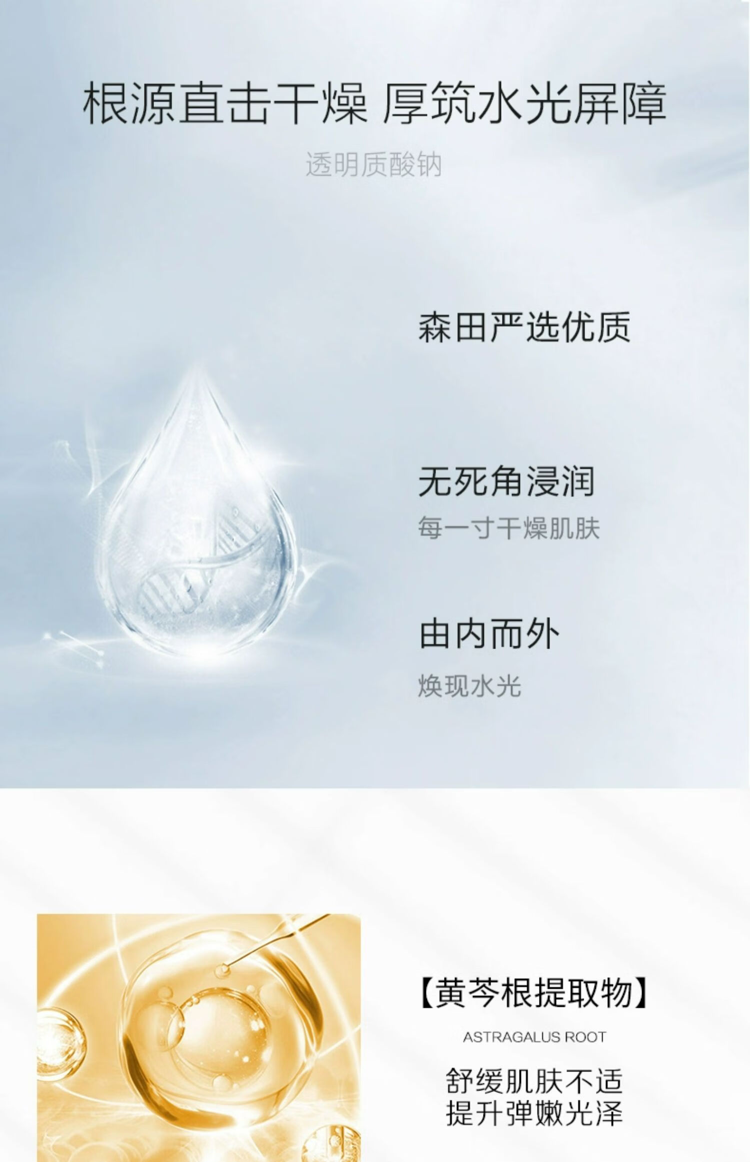 森田凝水保湿面膜 玻尿酸补水保湿面膜补水锁水敏感肌可用25gx10片/盒