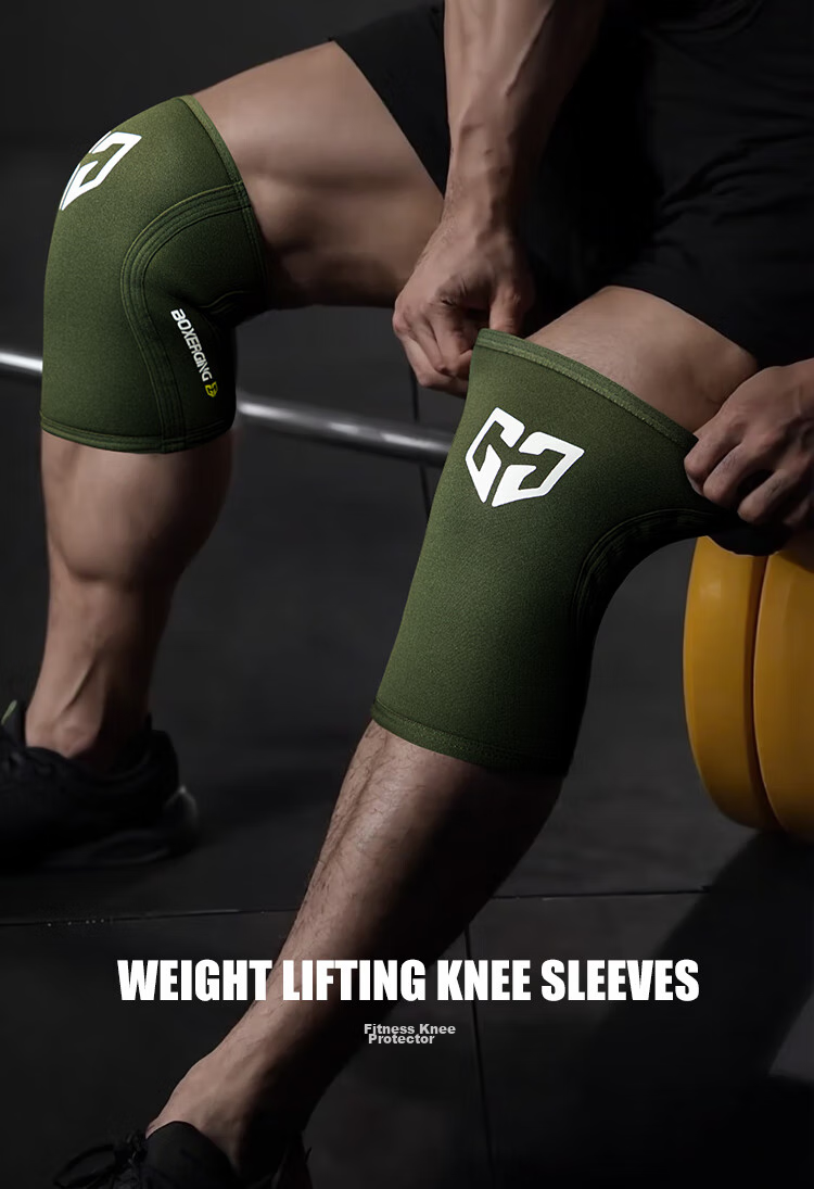 Наколенники GINGPAI SPORT для фитнеса, пауэрлифтинга и тяжелой атлетики, профессиональная защита колена, размер M, черный