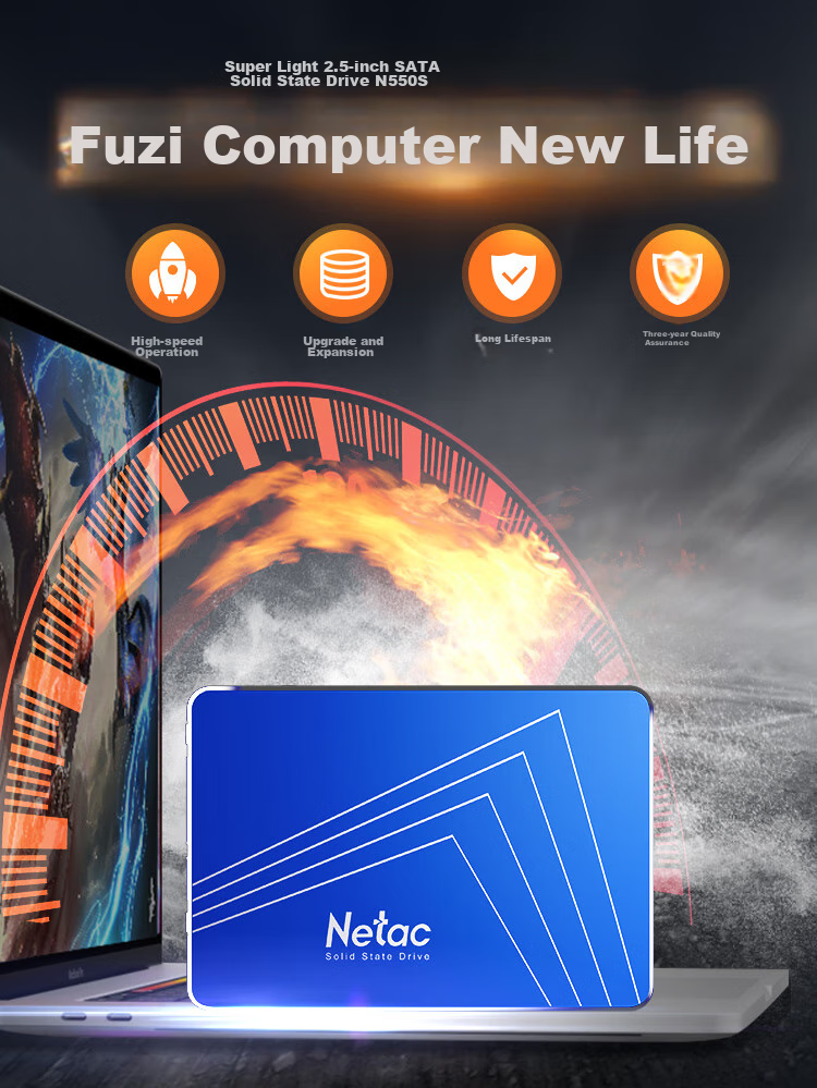 SSD накопитель Netac N550S Ultra Light Series 256 ГБ, SATA III
