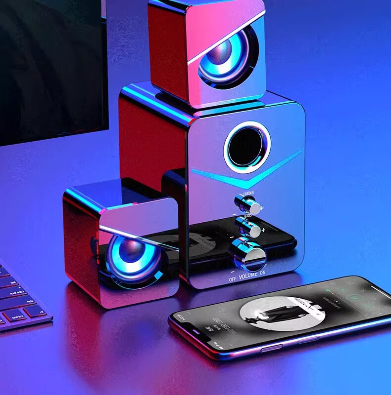 Компьютерная акустика SADA D-221 2.1 Bluetooth, USB, колонки для телефона, мультимедиа, домашние, настольные, мини-сабвуфер