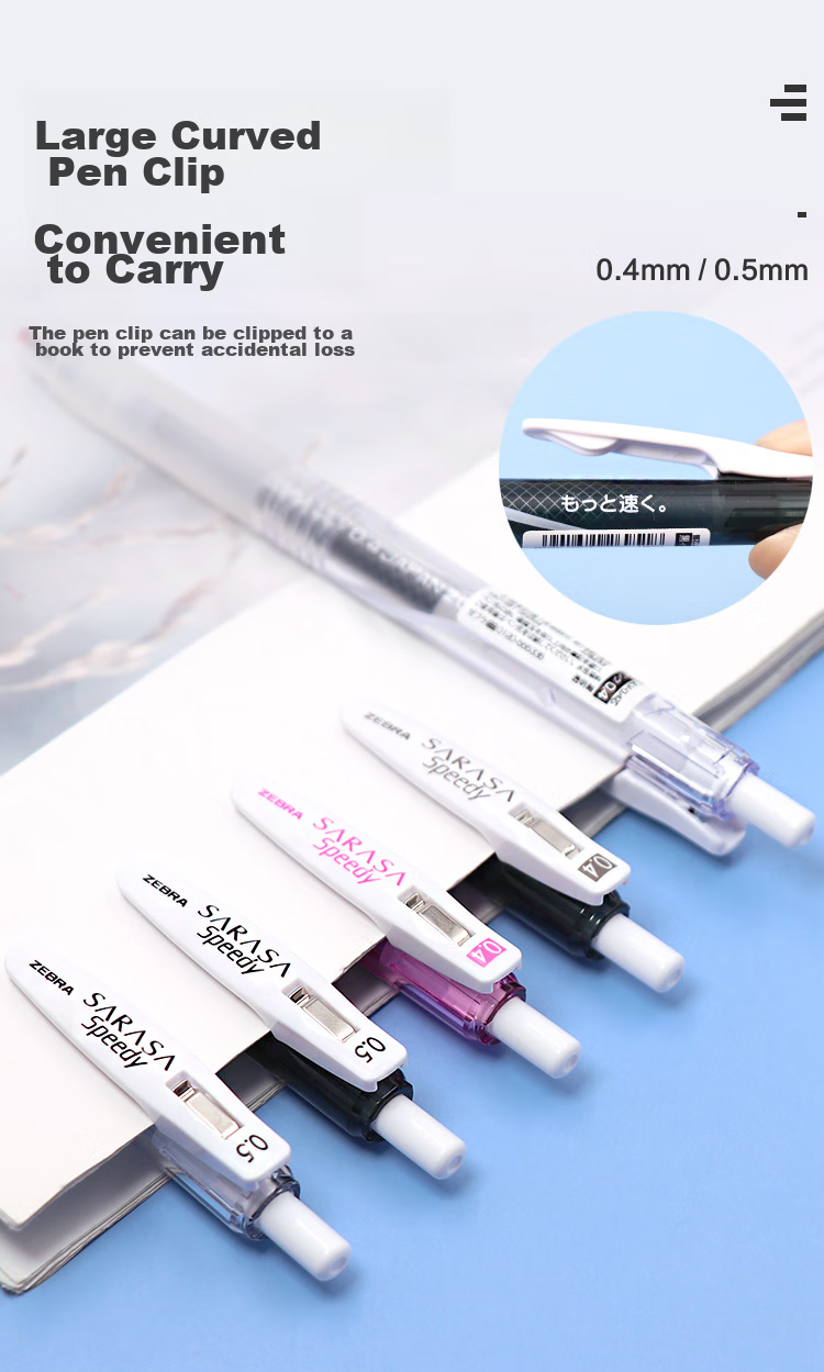 Гелевая ручка ZEBRA Speedy Quick Writing Pen, 0.5 мм, черная