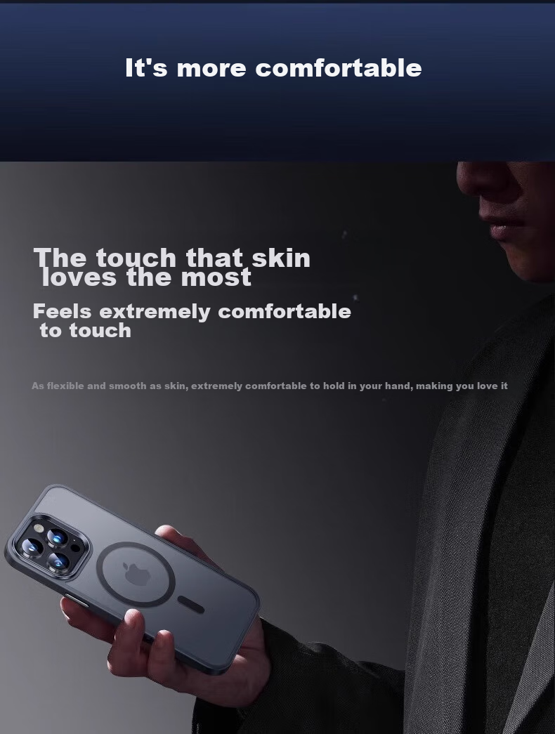 Чехол для Apple iPhone 13 ZHIWEISHI MagSafe Skin-Like, противоударный, полупрозрачный, дымчато-серый