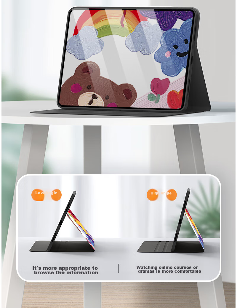 Чехол для iPad 10.2 "Yingkaida" для детей, с защитой от падений, противоударный, с милым дизайном "Воздушный шар и Тедди"