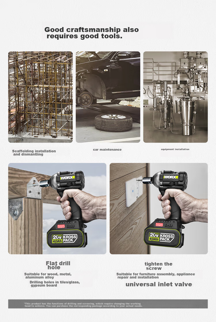 Бесщеточный электрогазонокосилка WORX 20V WE272, высокоударный, литиевая батарея, перезаряжаемый инструмент