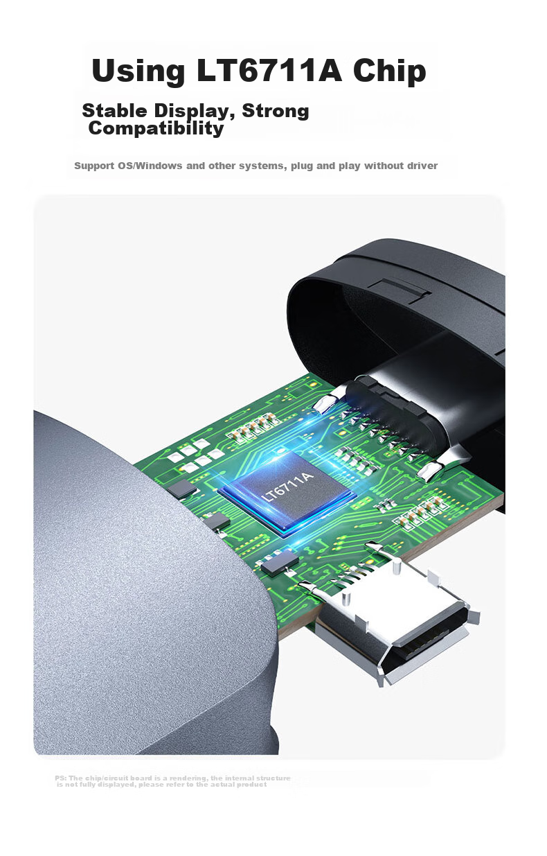 Переходник ULT-unite HDMI на Type-C, 4K@60Hz, 0.1м, черный