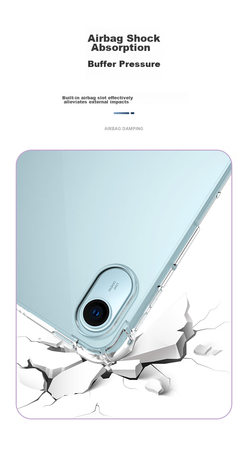 Защитный чехол BIAZE для Huawei MatePad 11.5, прозрачный белый, TPU, противоударный