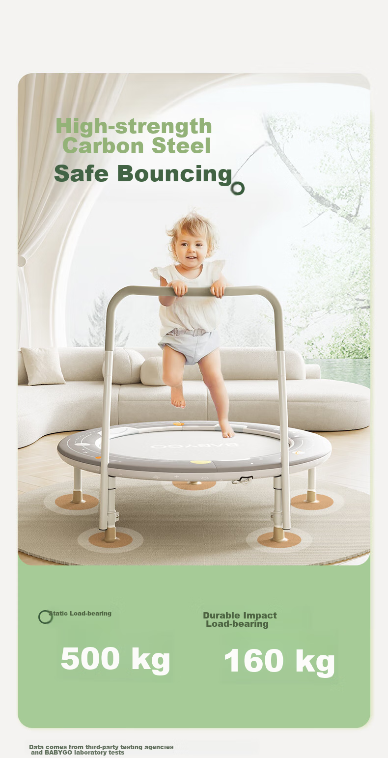 Батут BG-BABYGO складной для детей, для дома, для прыжков, от 3 до 10 лет, развивающая игрушка для прыжков [Космическая прогулка]