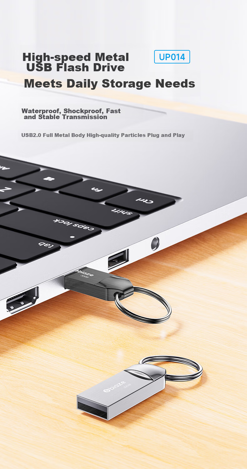 USB-флеш-накопитель BIAZE UP014, 8 ГБ, USB 2.0, серебристый