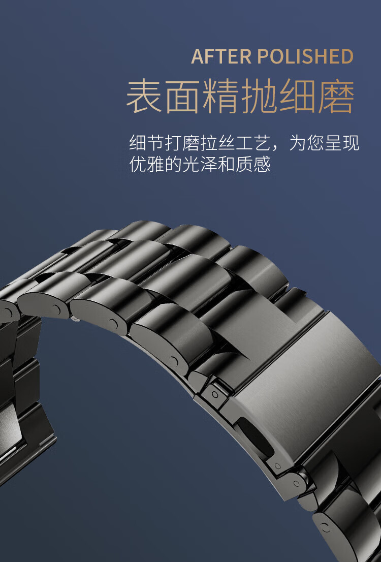 Ремешок Stiger из нержавеющей стали для смарт-часов Huawei Watch 5/4/GT 6/5/4/3/2/Pro, 46 мм, металлический, серебристый