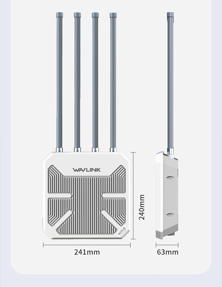 Wavlink AERIAL HD9 AX3000 WiFi 6 уличный маршрутизатор, двухдиапазонный беспроводной мост высокой мощности, всенаправленное покрытие, базовая станция WiFi для наружного видеотрансляции и сетевых зон