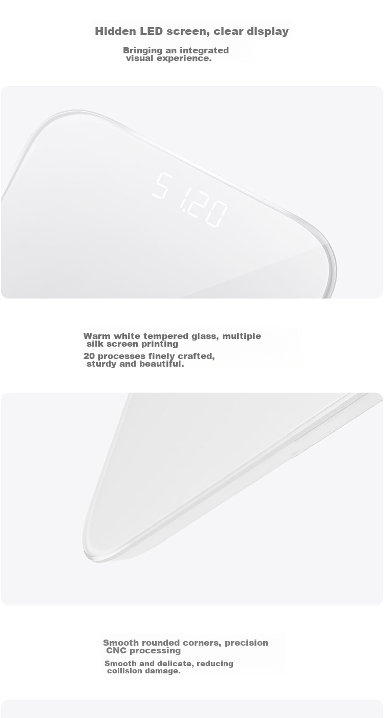 Умные весы Xiaomi Mijia Body Scale S200, белые, для дома, с высокоточным измерением данных через приложение