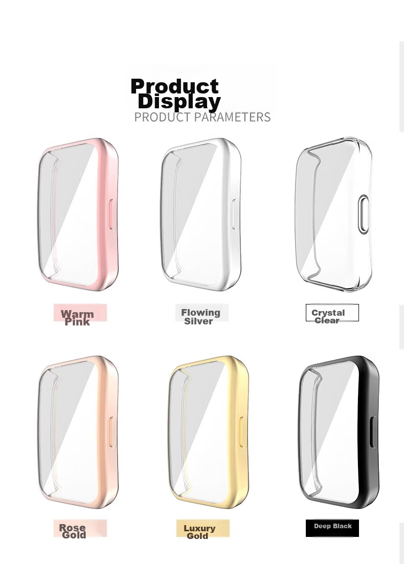 Защитный чехол Iboann для Huawei Band 9, 10, 8, прозрачный, с защитой экрана, TPU
