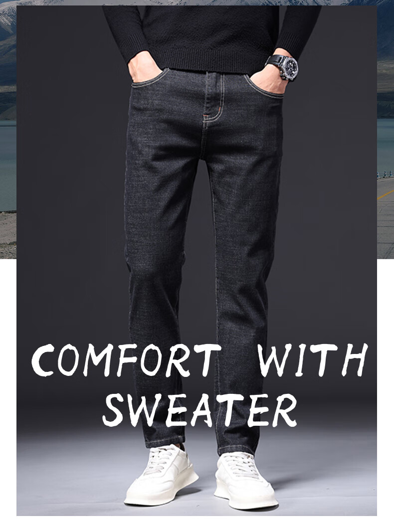 Джинсы Jeanswest мужские, синие, размер 33, прямые, бизнес-стиль, демисезон