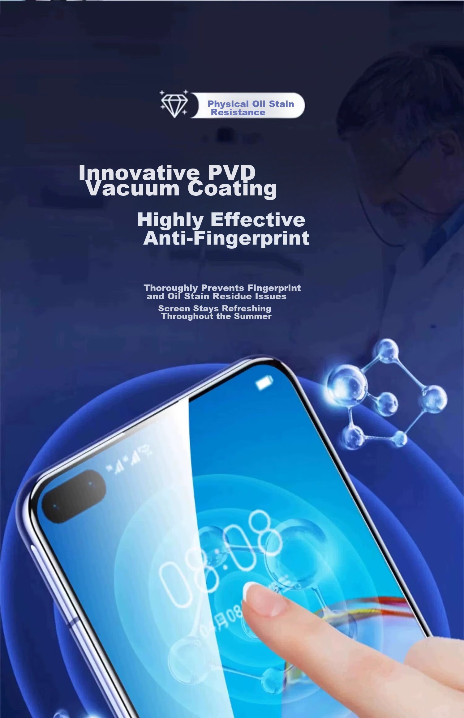 Защитная пленка DIVI [28° True Privacy] для Huawei P60, антибликовая, гидрогелевая, полноэкранная, противоударная, устойчивая к царапинам