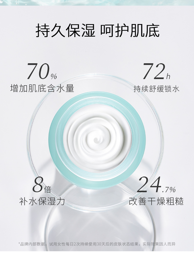 温碧泉（WETHERM） 温碧泉面霜女八杯水嫩肤霜50g护肤品化妆品女补水保湿霜控油锁水